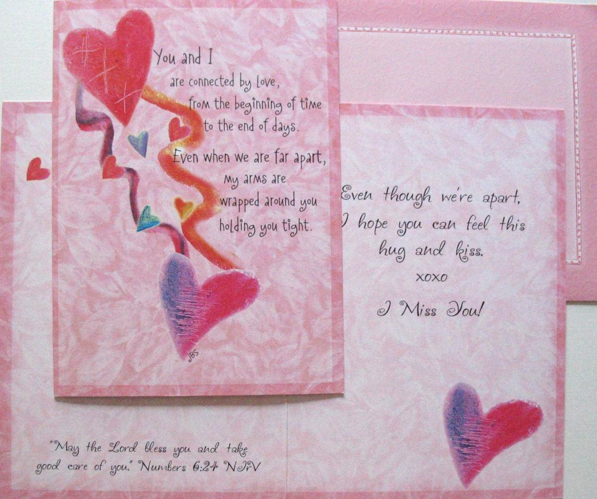 Missing You Greeting Card by Legacy with Deluxe Envelope