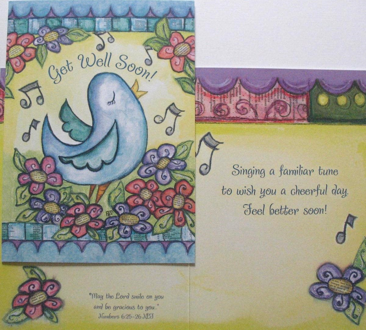 Get Well Greeting Card by Legacy with Deluxe Envelope