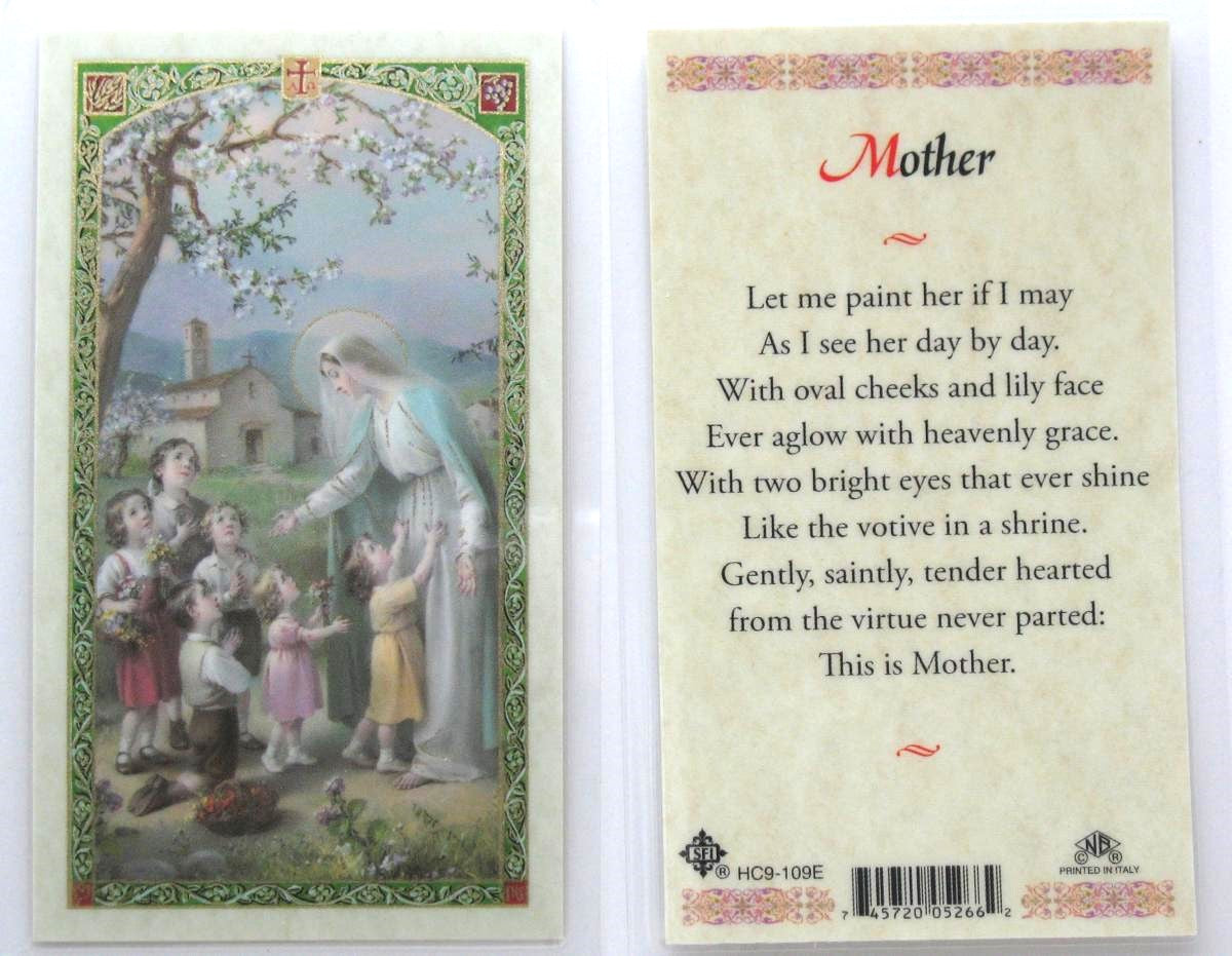 Laminated - Mary with Children - Mother