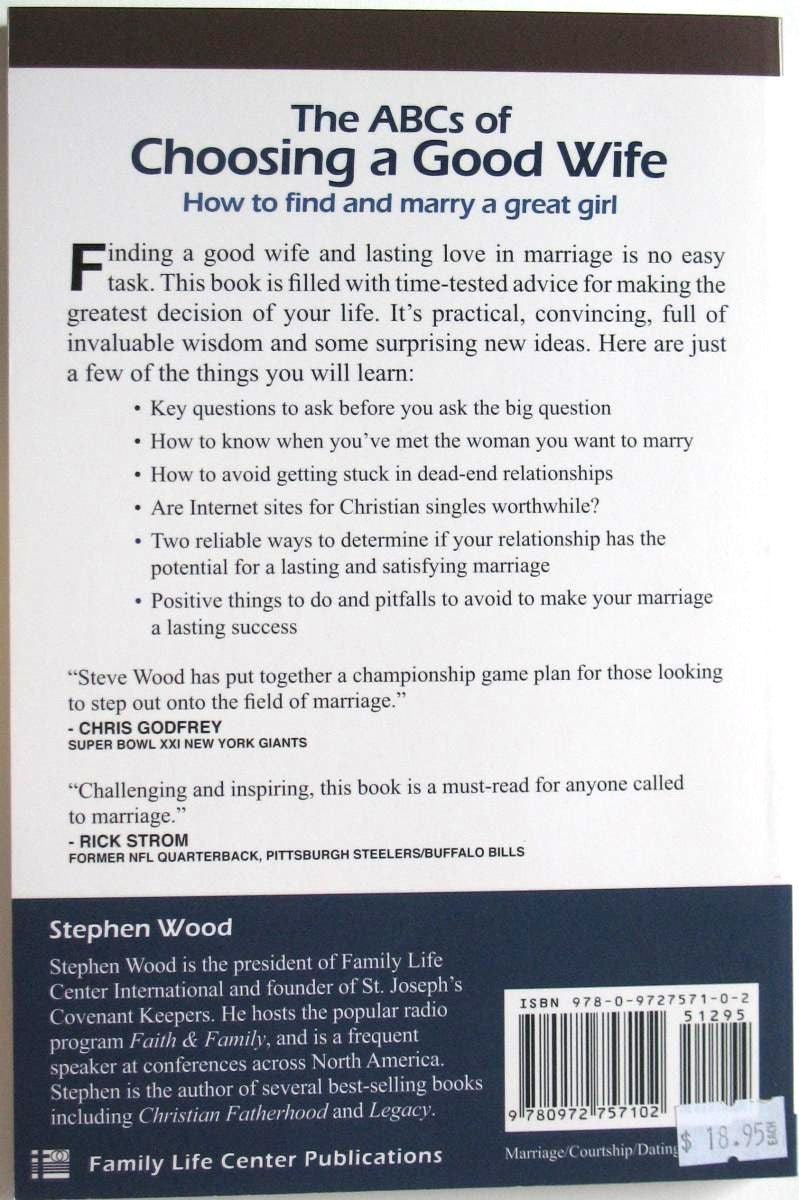 ABCs of Choosing a a Good Wife