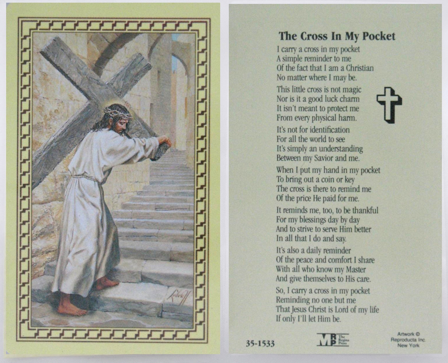Plastic - Jesus Carrying Cross - Cross In My Pocket