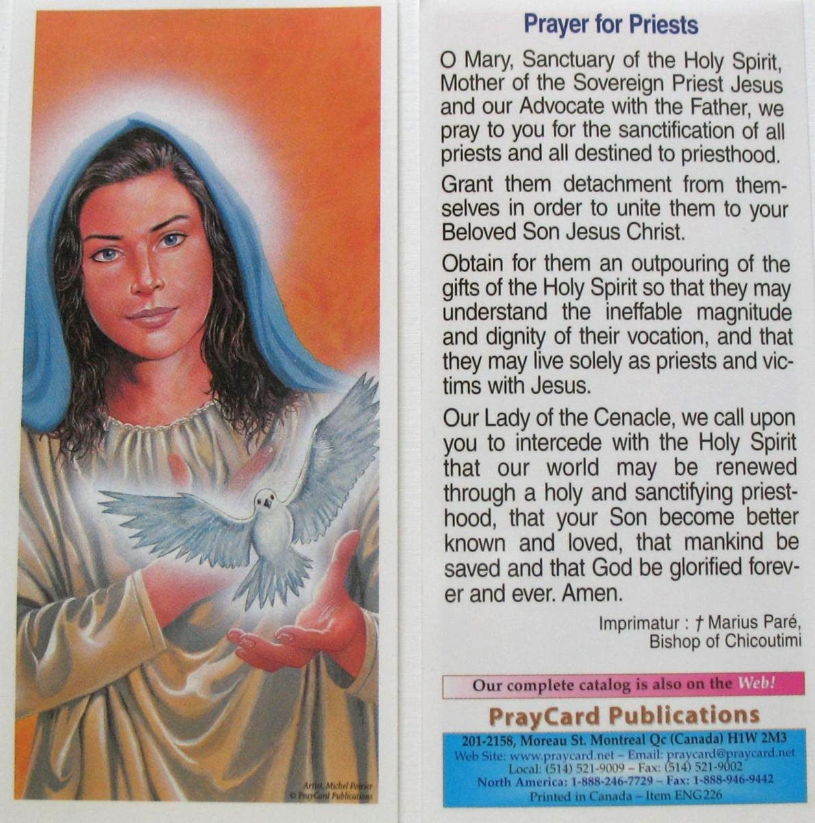 Laminated - Prayer For Priests
