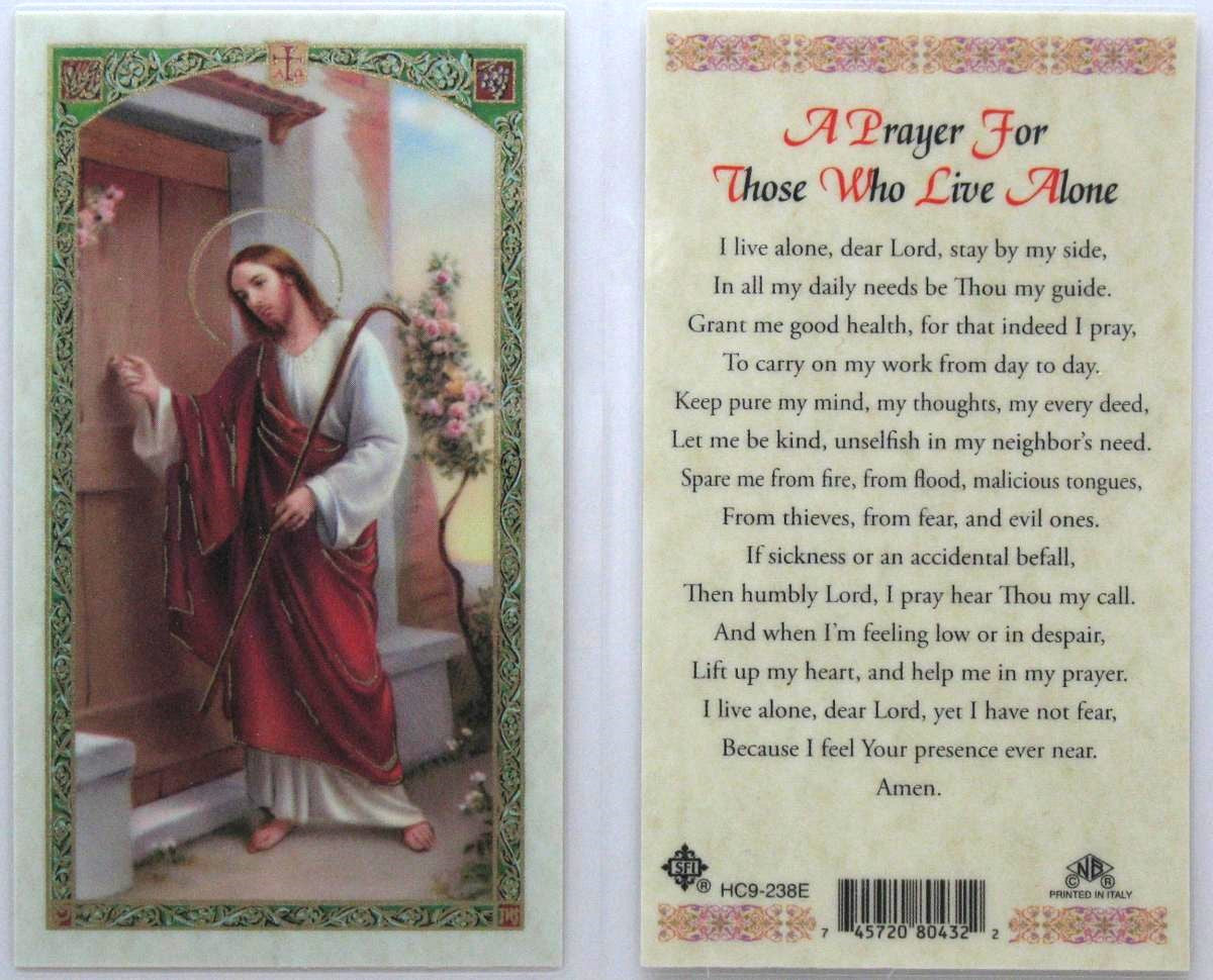 Laminated - Jesus Knocking - For Those Who Live Alone