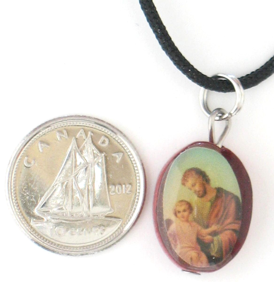 St Joseph Wooden Pendant on Cord