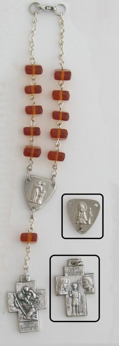 Car Rosary - Chain with Glass Beads