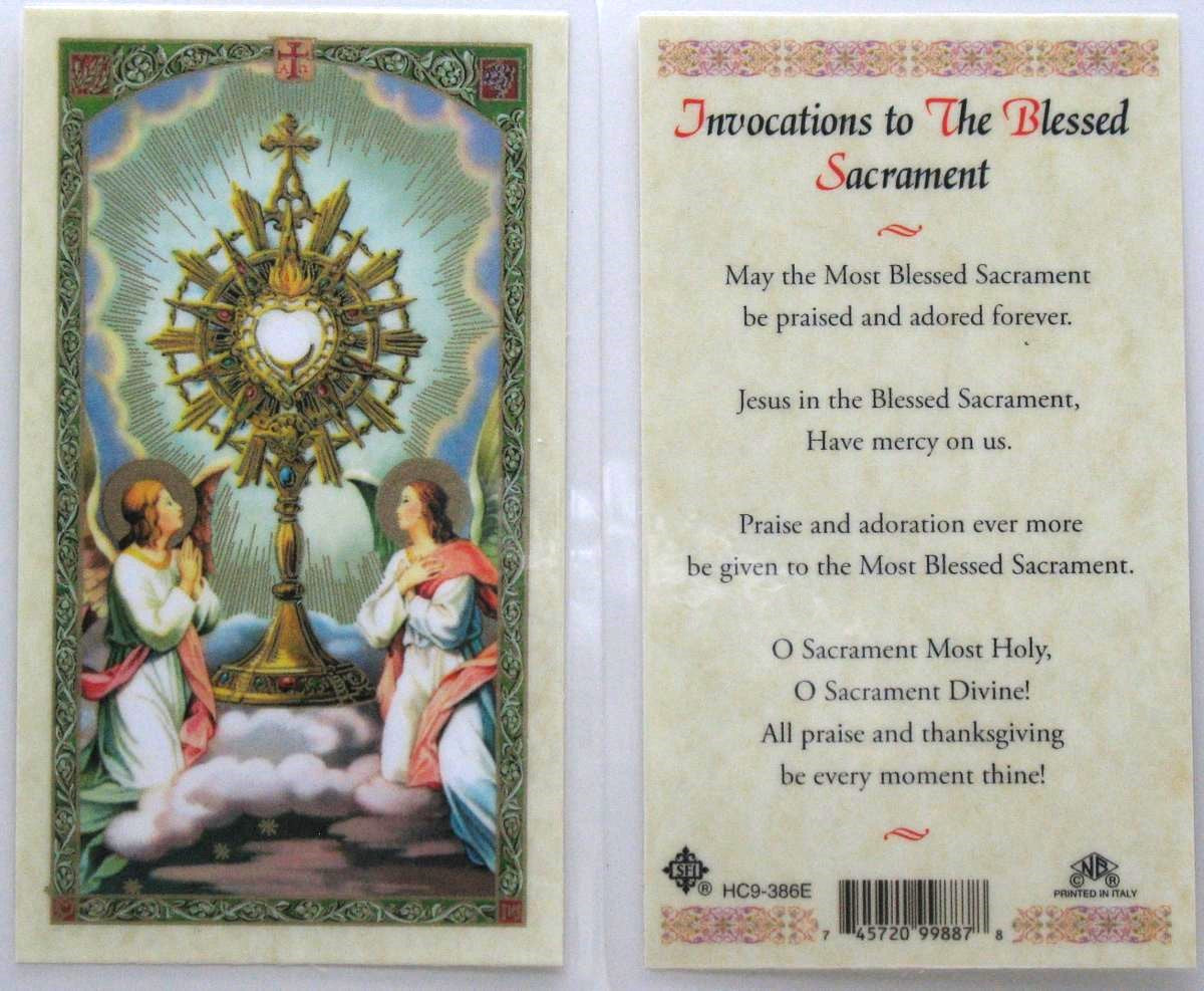 Laminated - Host - Invocations to the Blessed Sacrament