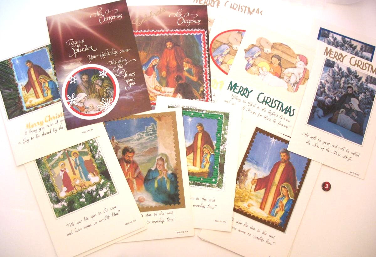 Christmas Greeting Cards - Scriptural Nativity - Variety Pack of 15