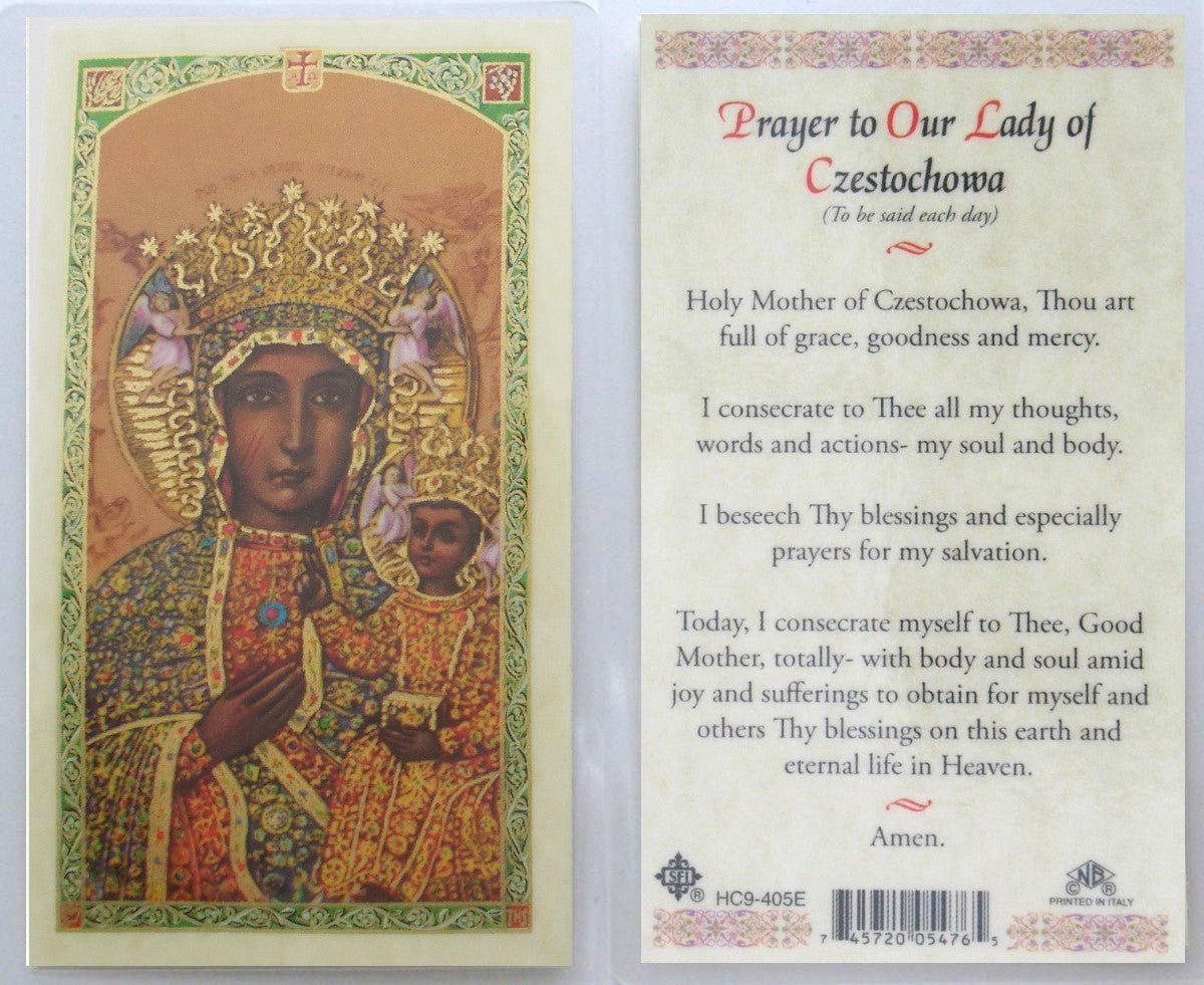 Laminated - Our Lady of Czestochowa