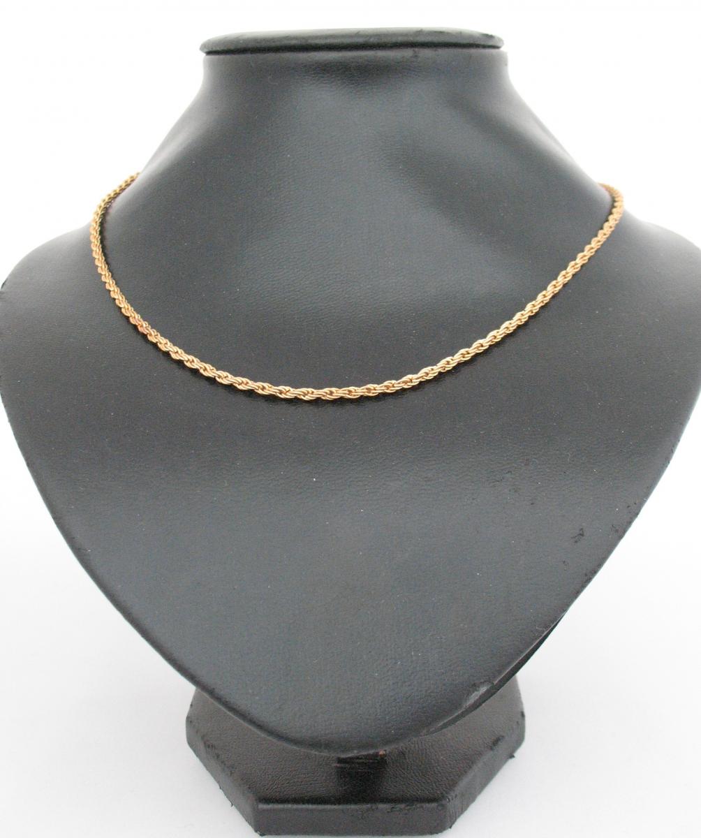 Gold tone Rope Chain 18"