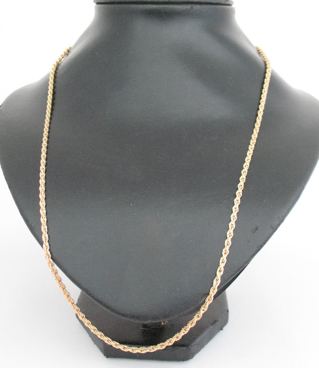 Gold tone Rope Chain 24"