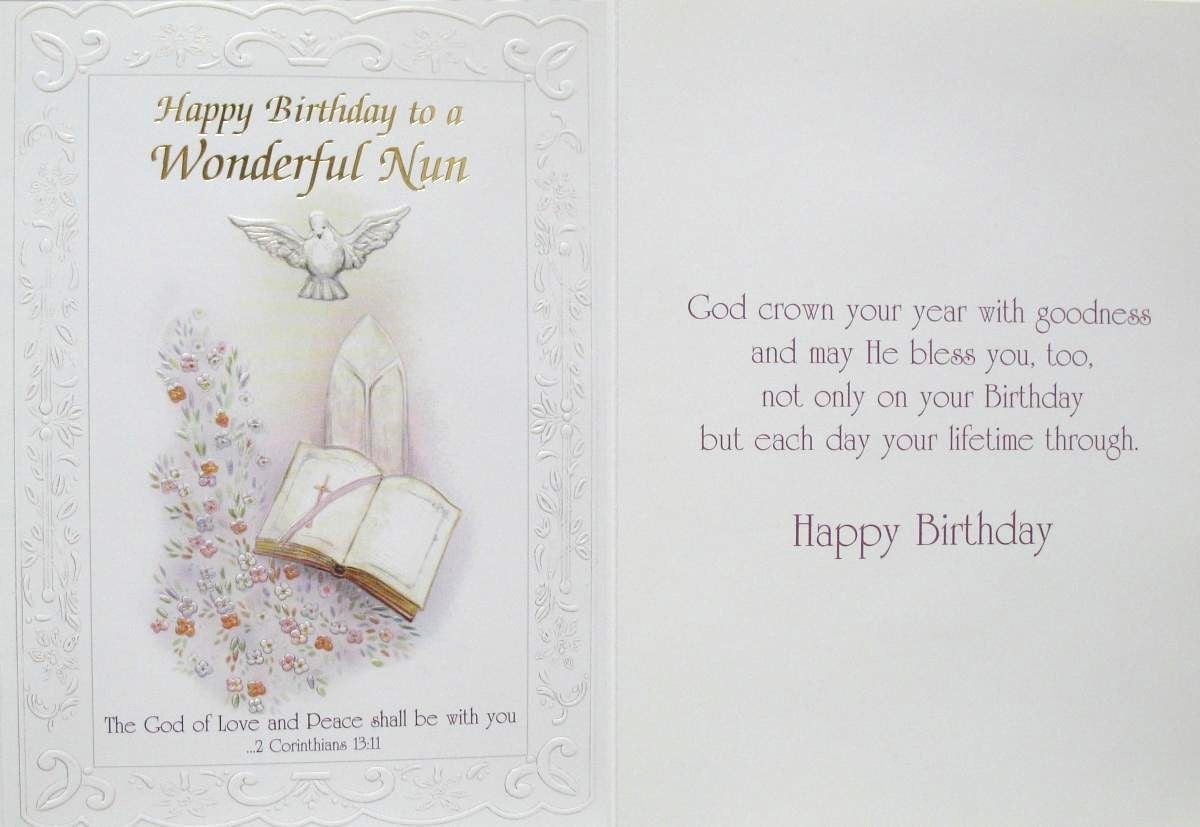 Nun Birthday Greeting Card
