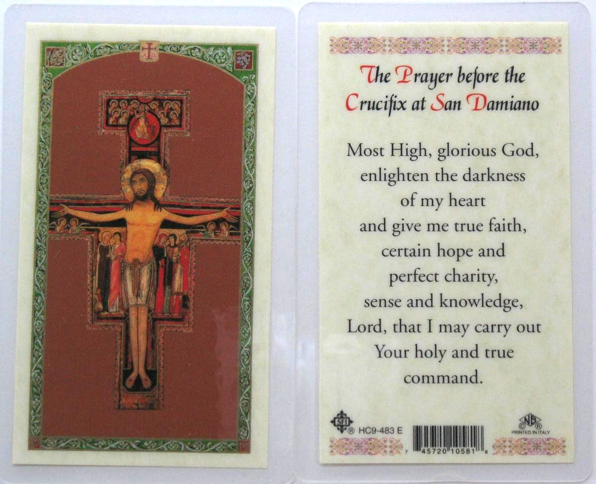 Laminated - Prayer before the Crucifix of San Damiano