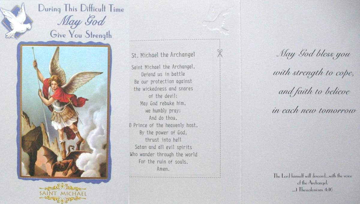Encouragement Greeting Card - St. Michael the Archangel