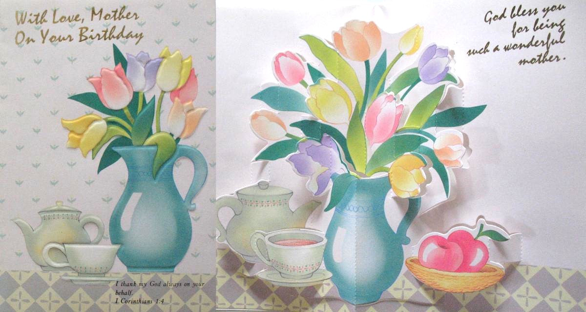 Mother Birthday Greeting Card - Pop-up