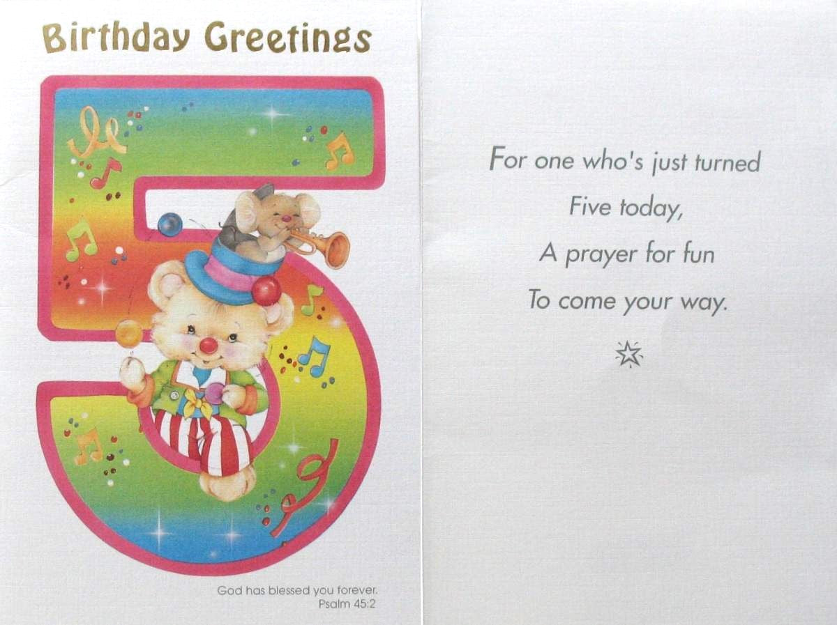 Fifth (5th) Birthday Greeting