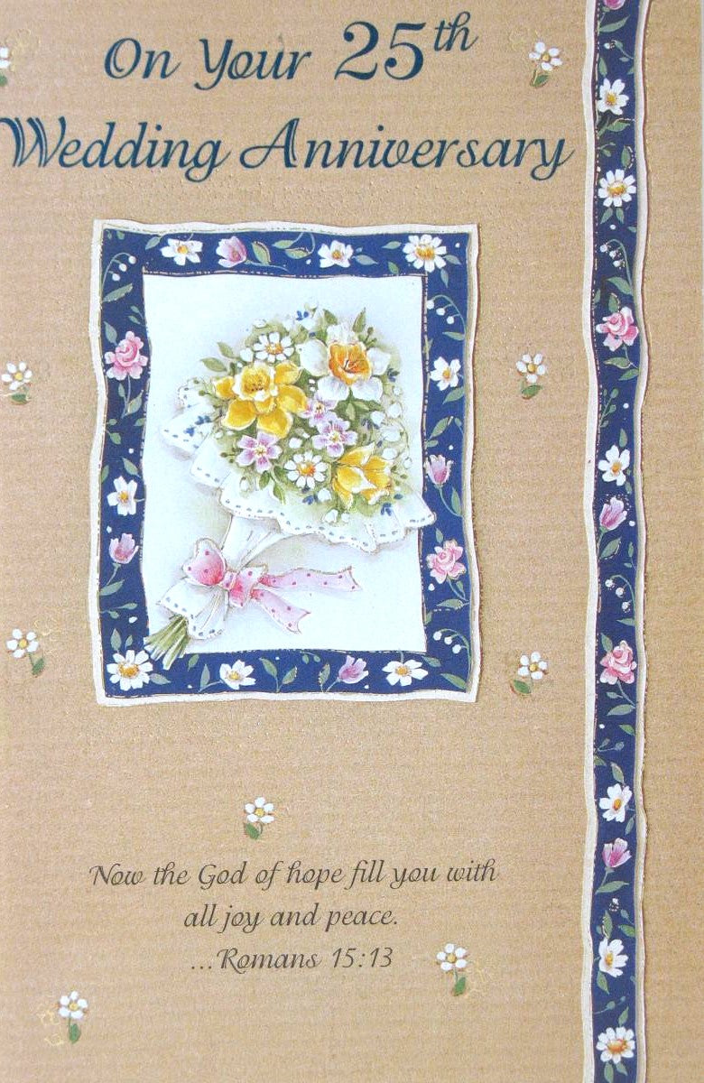 Silver (25th) Wedding Anniversary Greeting Card