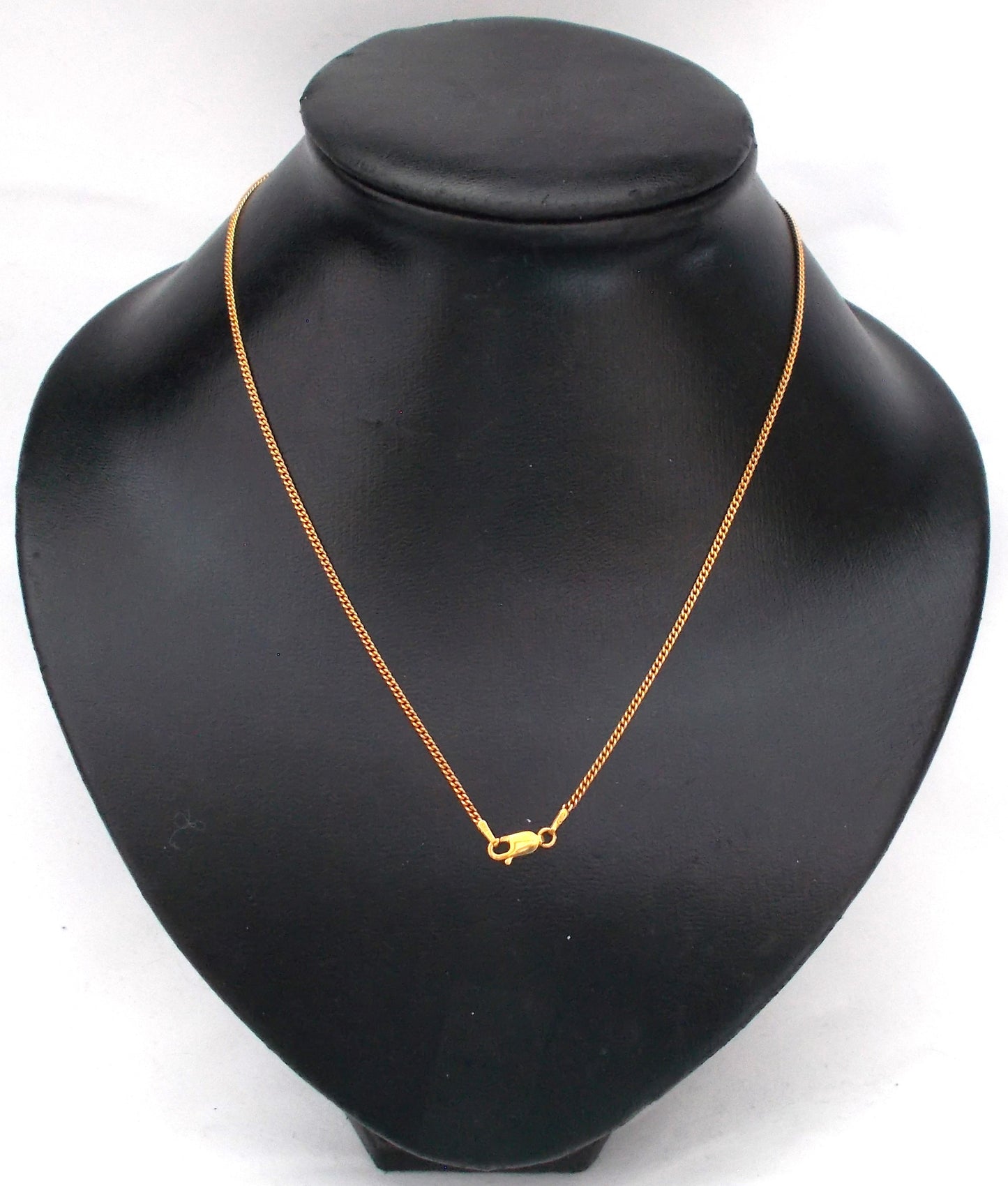 Gold Plated Med Curb Chain - 18"