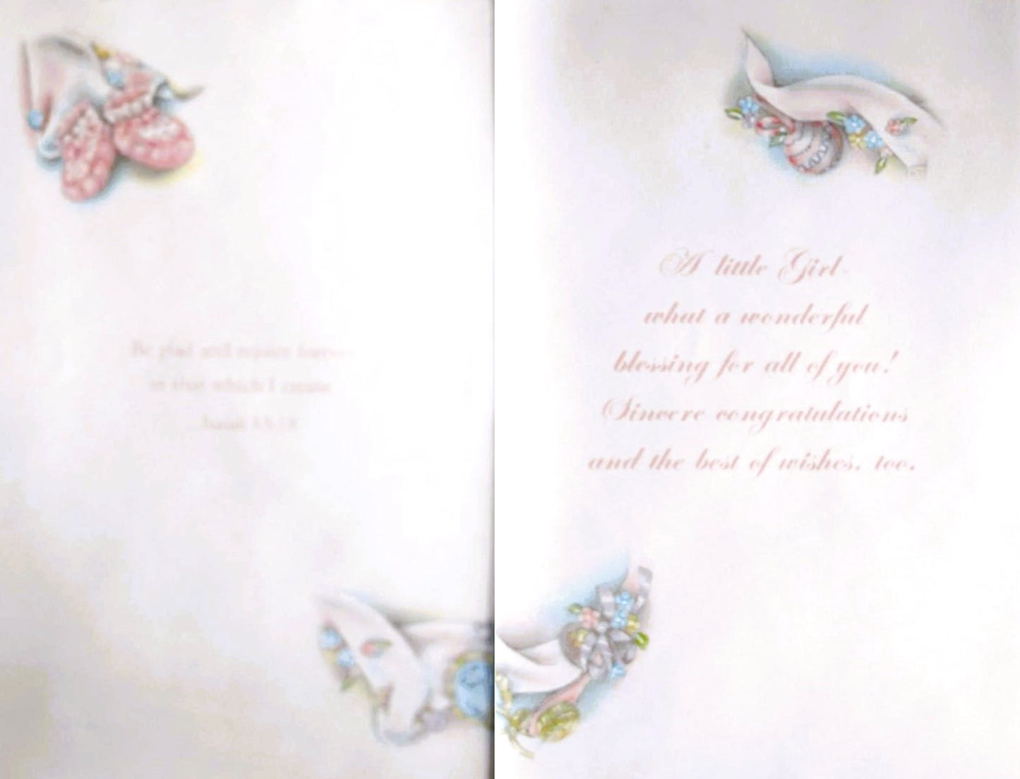 Baby Girl Congratulations Greeting Card