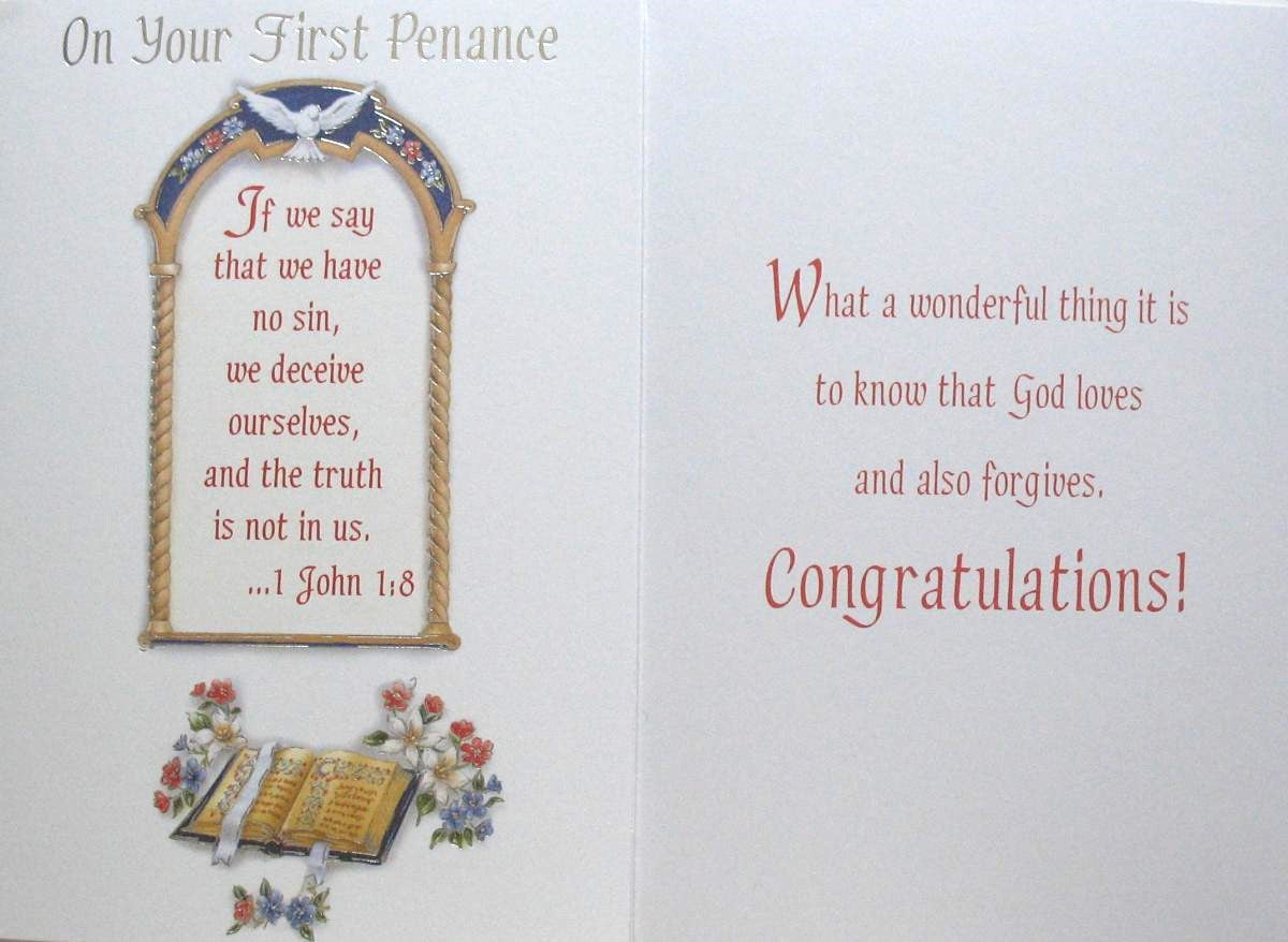 First Penance Greeting Card