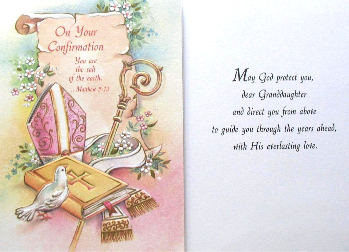 Confirmation - To Granddaughter