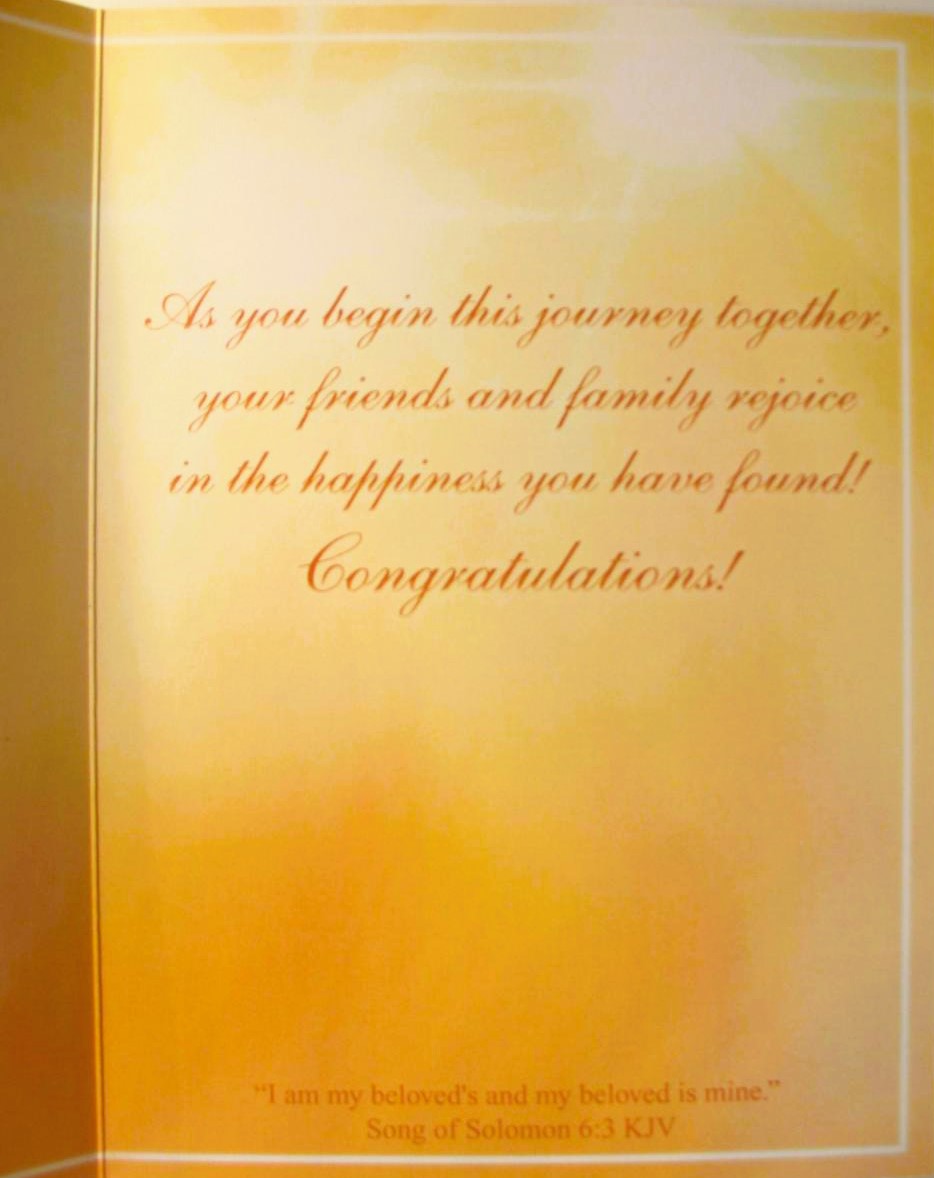 Wedding Greeting Card by Legacy with Deluxe Envelope