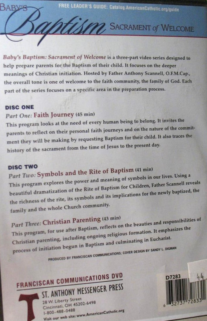 Baby's Baptism : Sacrament of Welcome - DVD