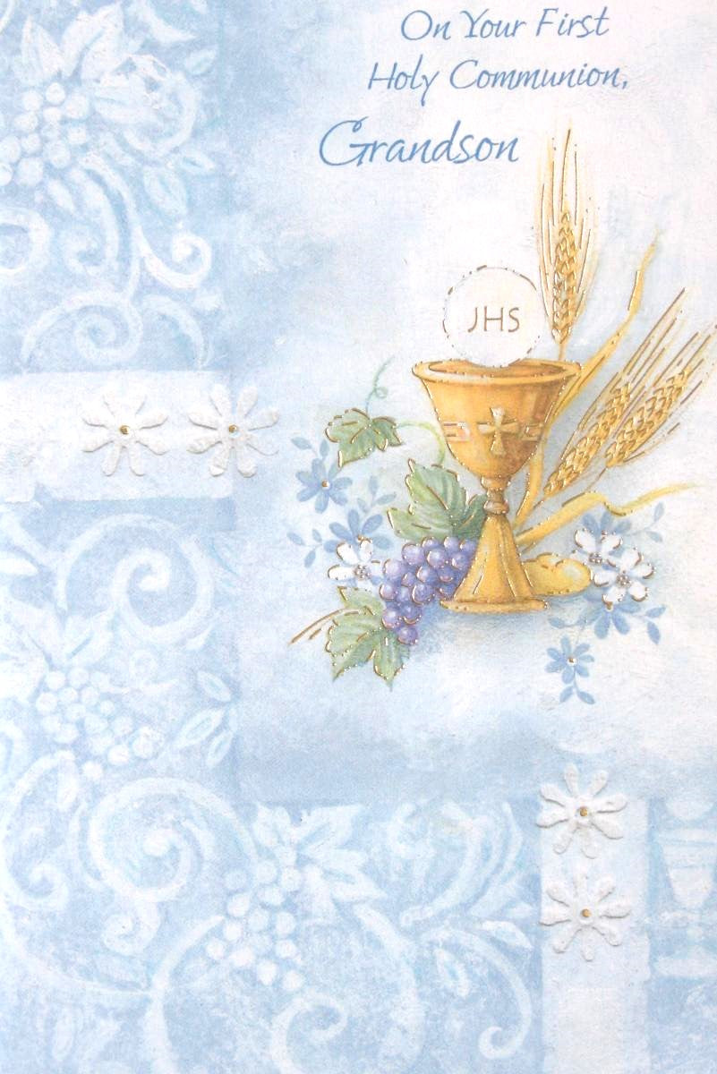 Grandson First Communion Greeting Card