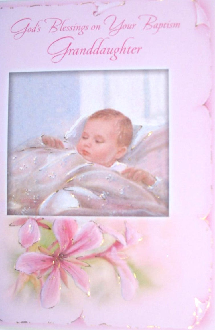 Granddaughter Baptism Greeting Card