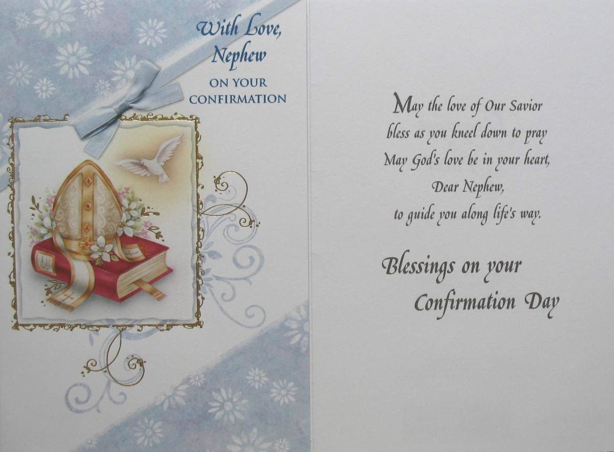 Nephew Confirmation Greeting Card