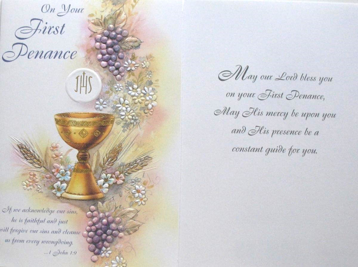First Penance Greeting Card