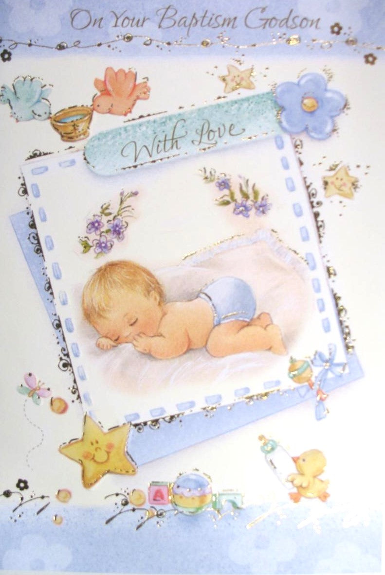Godson Baptism Greeting Card