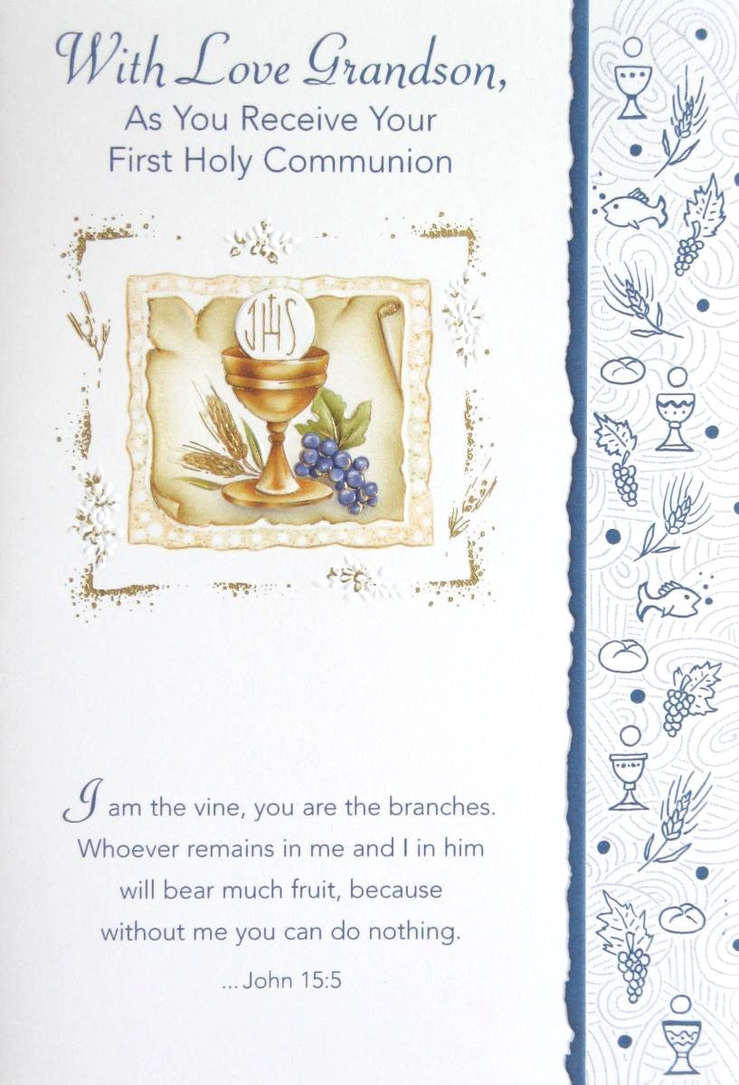 Grandson First Communion Greeting Card