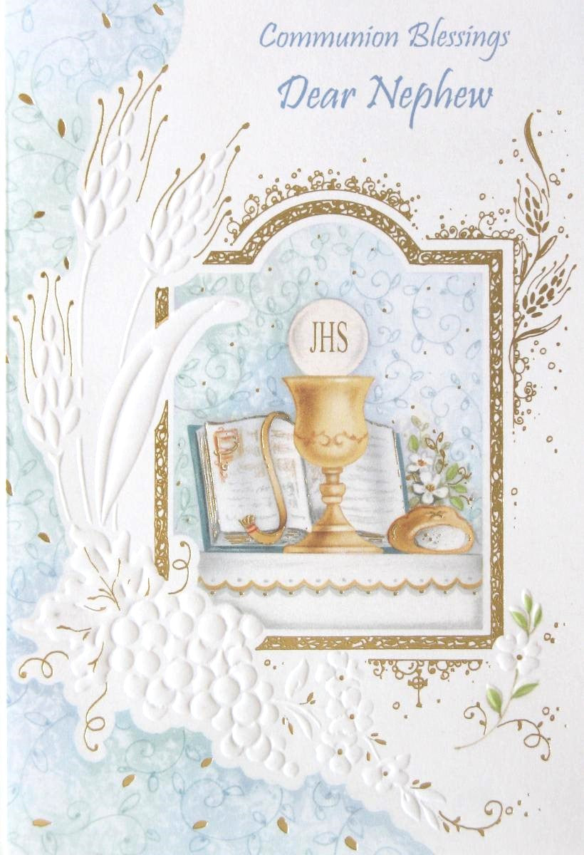 Nephew - First Communion Greeting Card