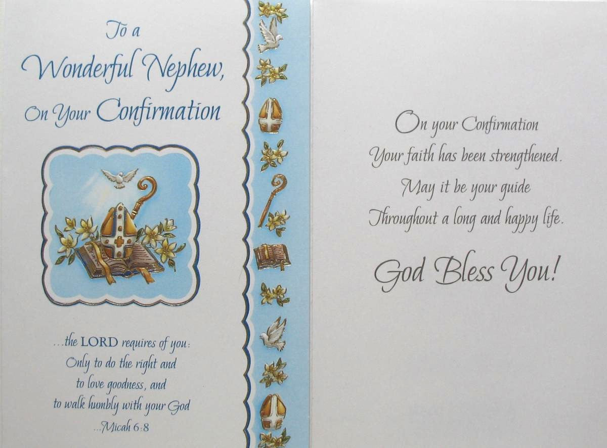 Nephew Confirmation Greeting Card