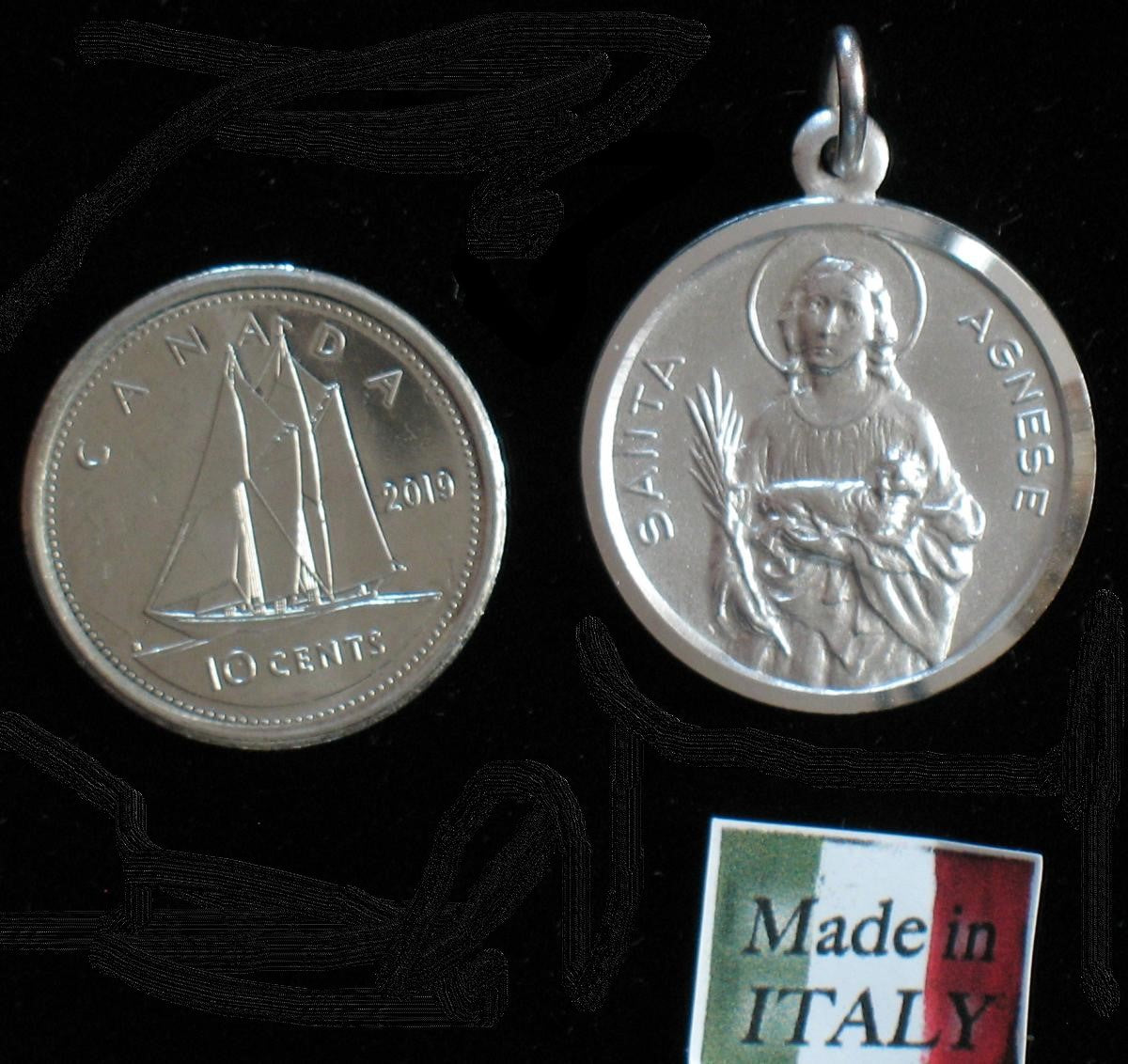 St. Agnes - Sterling Silver Medal