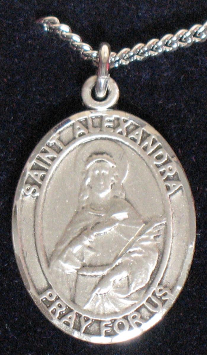 St. Alexandra - Sterling Silver Medal with Chain