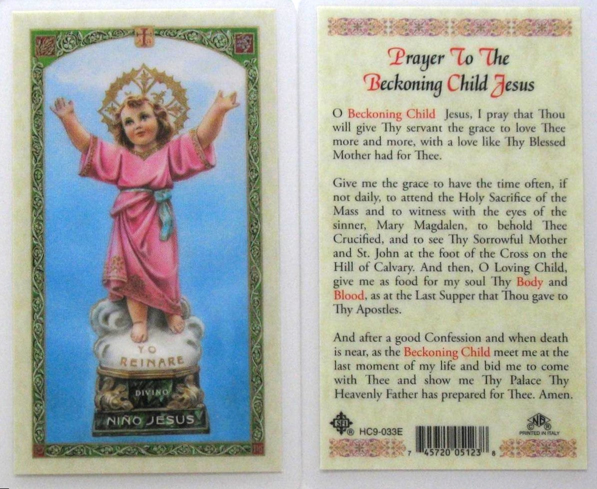 Laminated - Divine Child - Beckoning Child Jesus