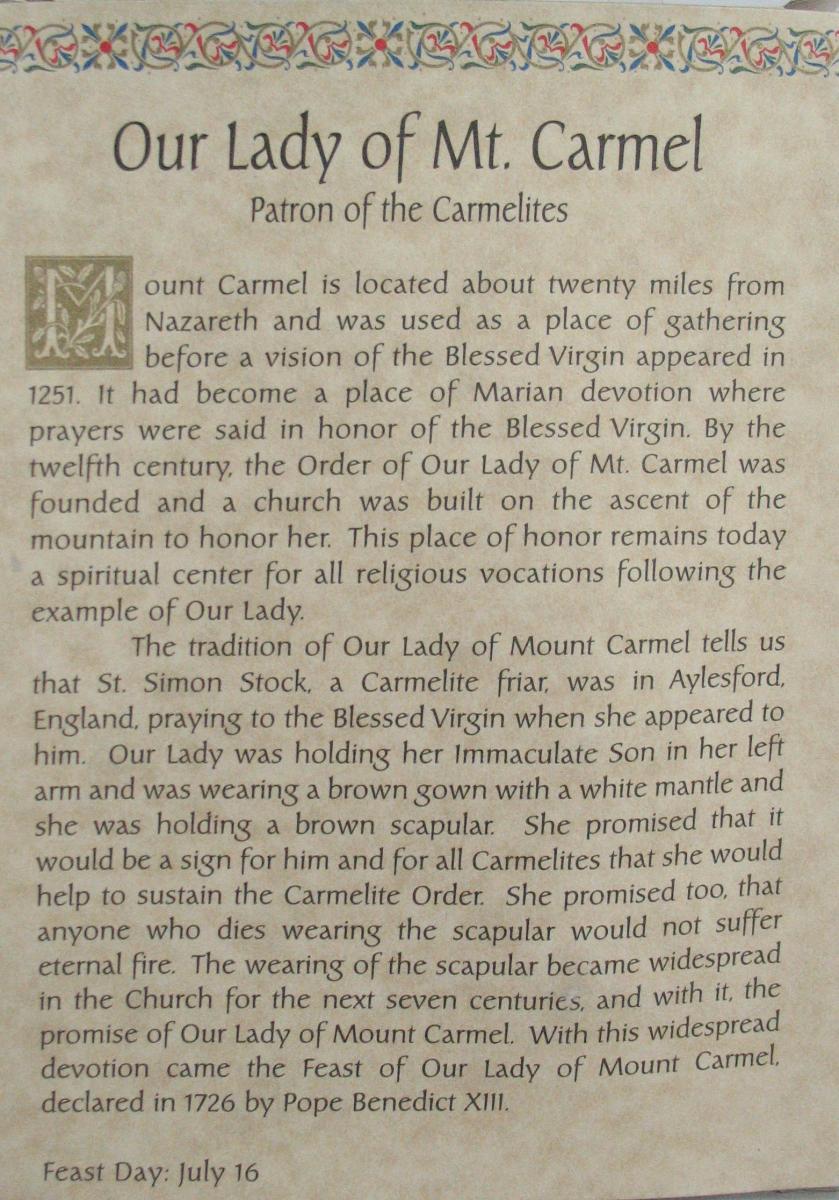 Statue - Our Lady of Mount Carmel - 3.6 Inch