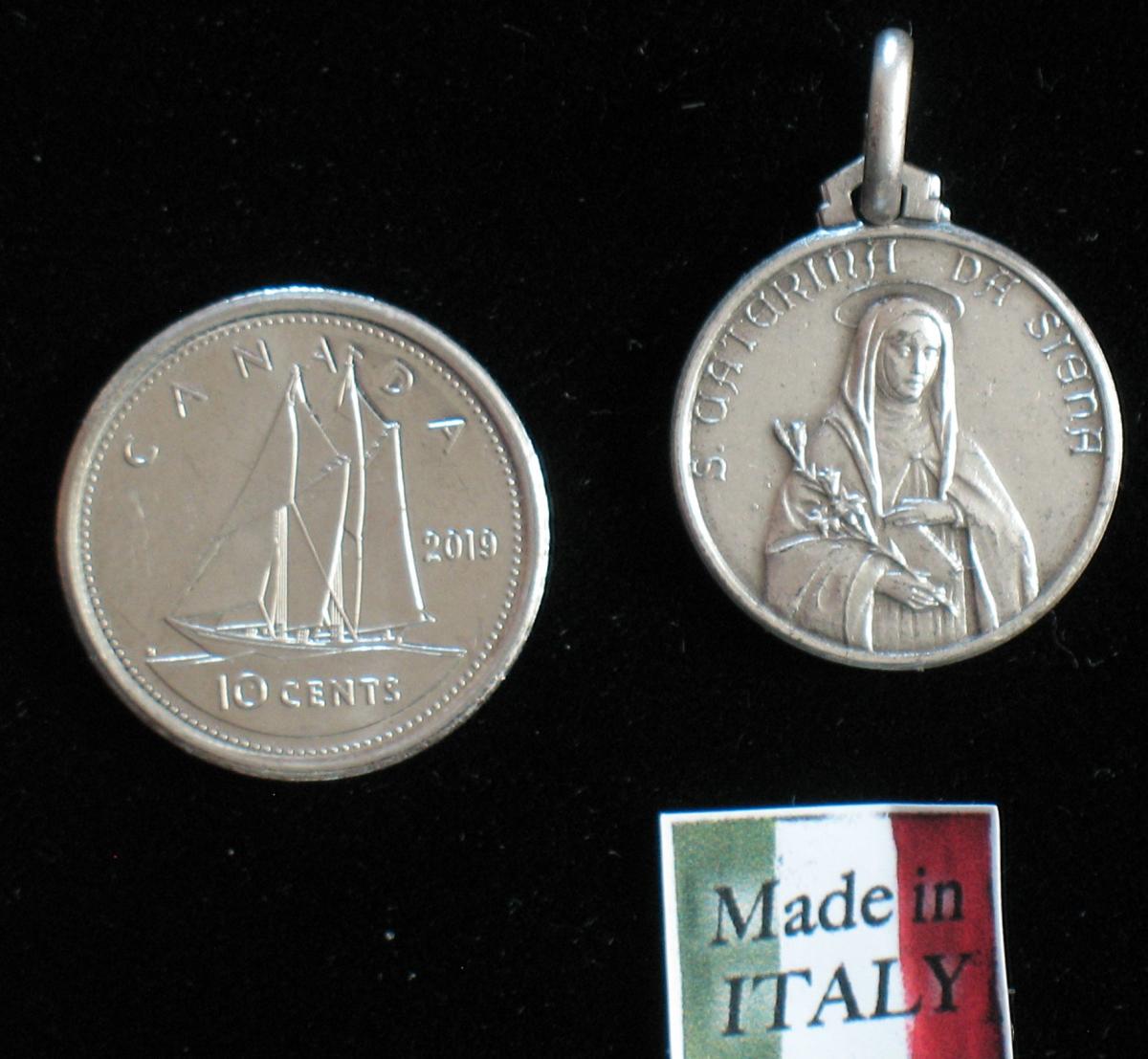Saint Catherine - Sterling Silver Medal