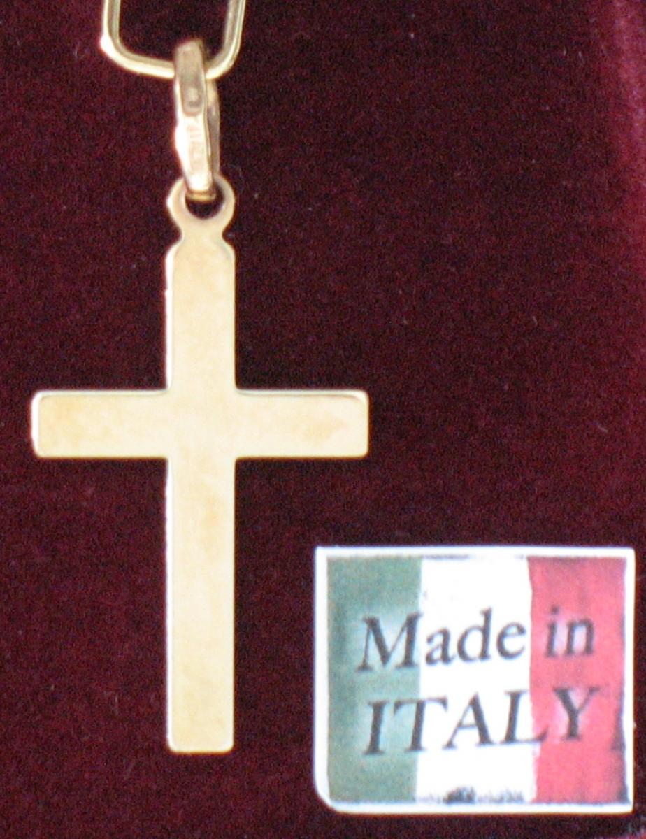10K Gold Cross - Flat Plain