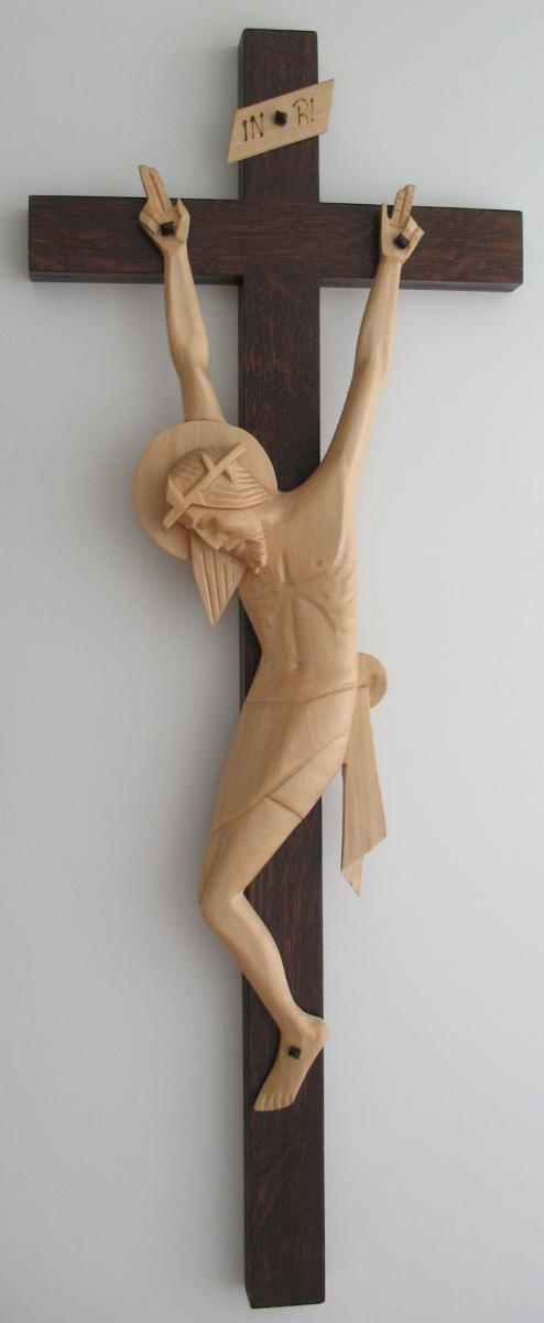 Handmade Wood Crucifix - 17"