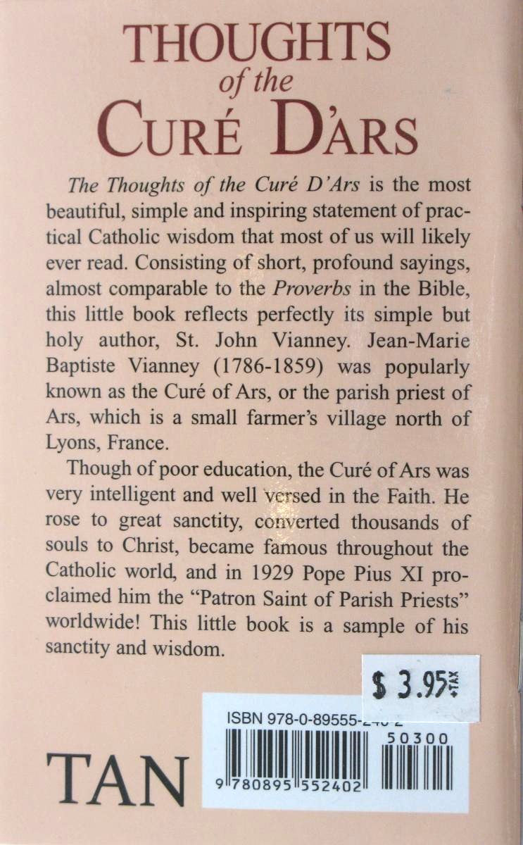 Thoughts of the Cure D'Ars (St. John Vianney)