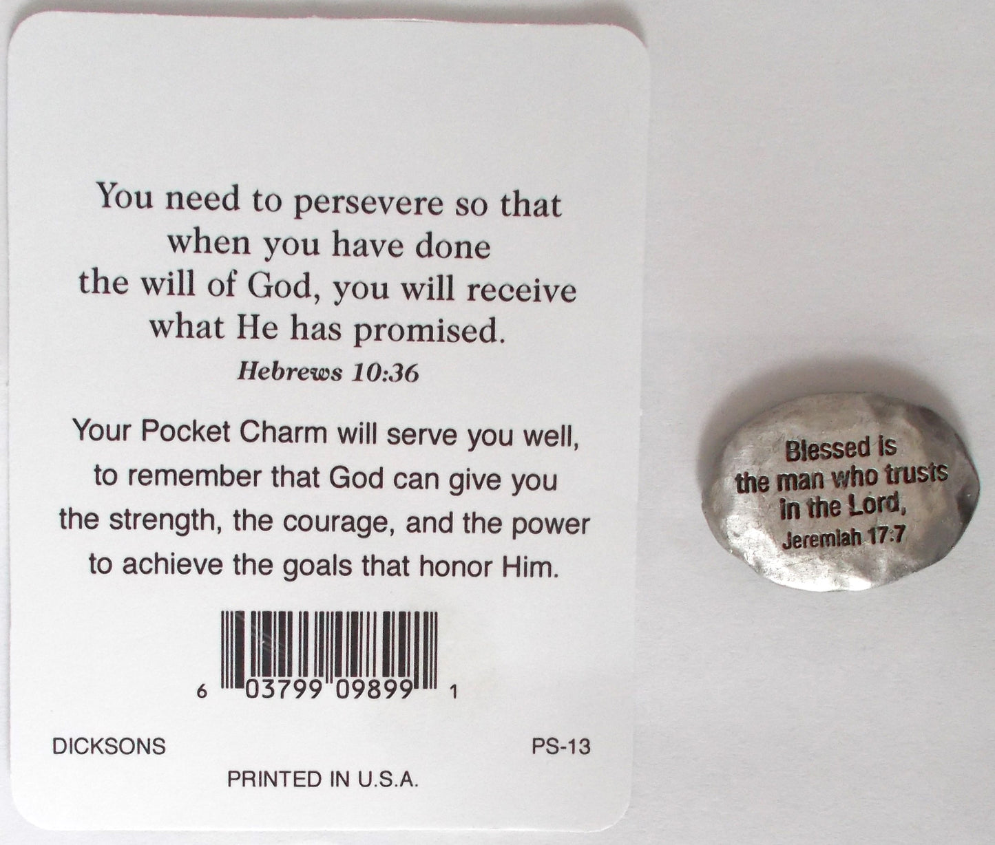 Perseverance - Pocket Token & Prayercard