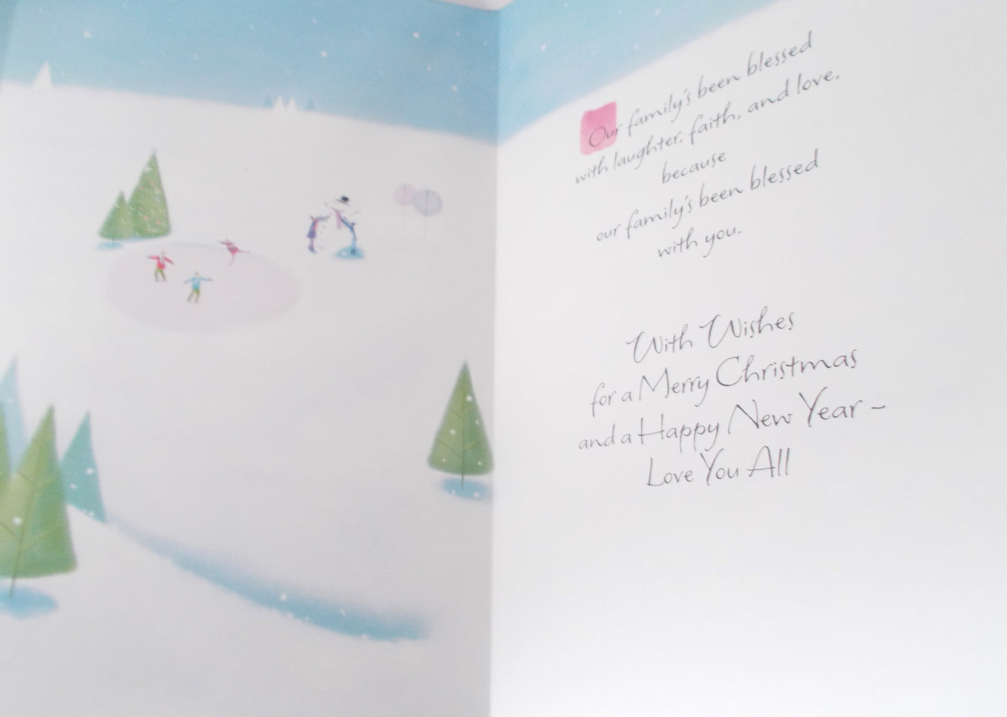 Christmas Greeting Card - To Daughter & Her Family