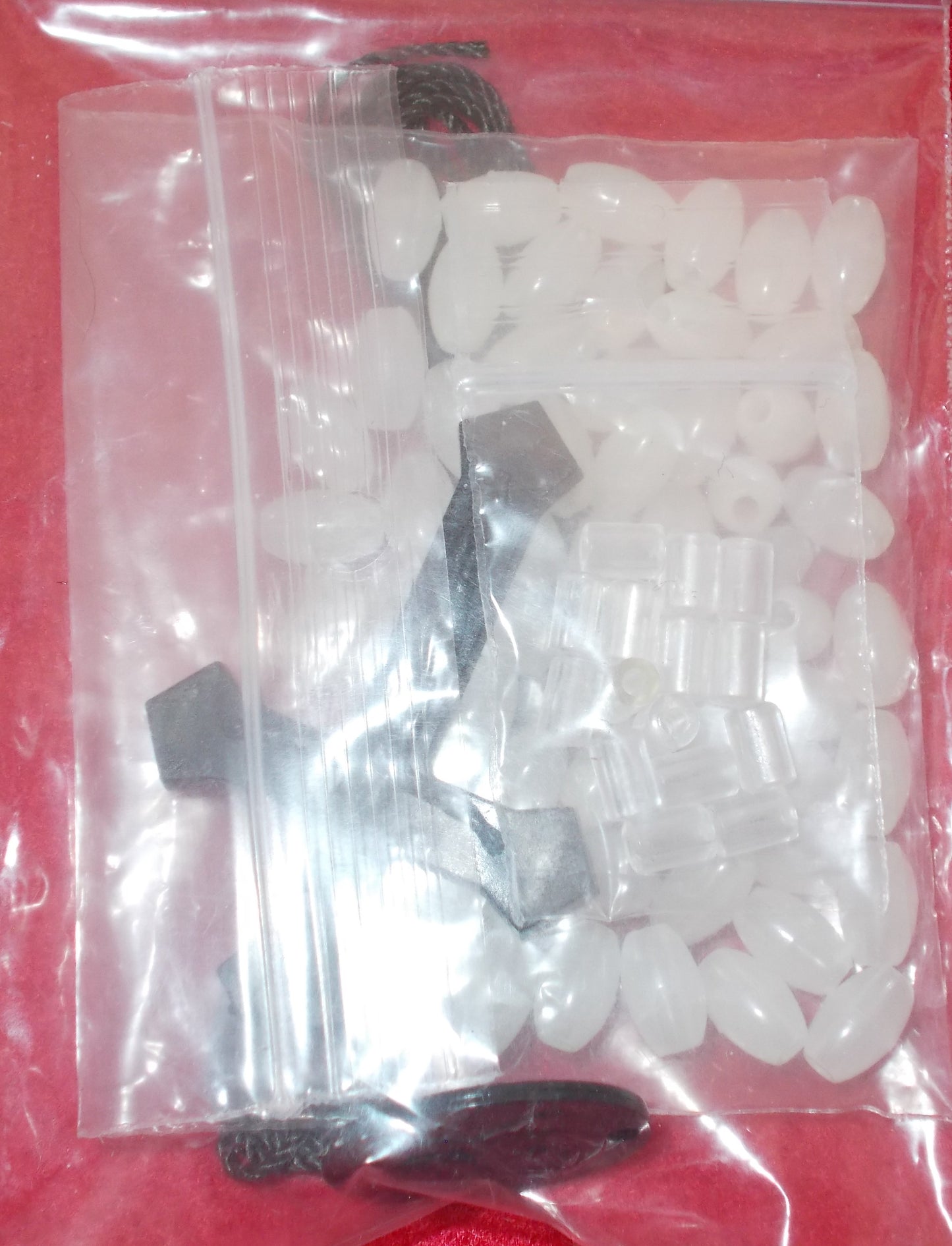 Rosary Making Kit - Black Cord, Crucifix & Center