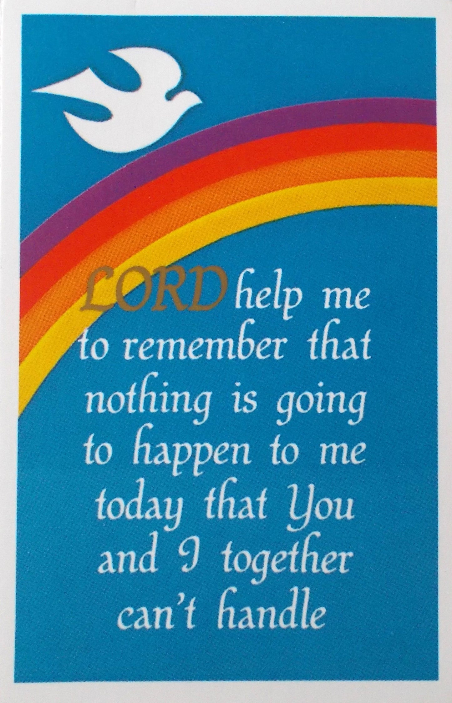 Lord help me to remember Holy Card - Blank on Back