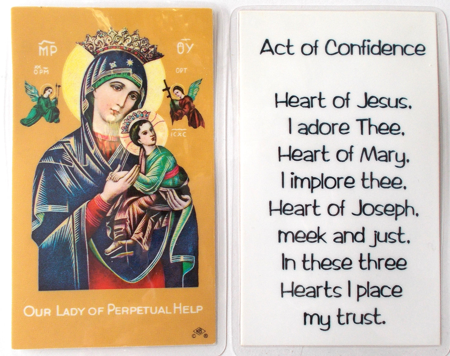 Laminated - Our Lady of Perpetual Help - Act of Confidence