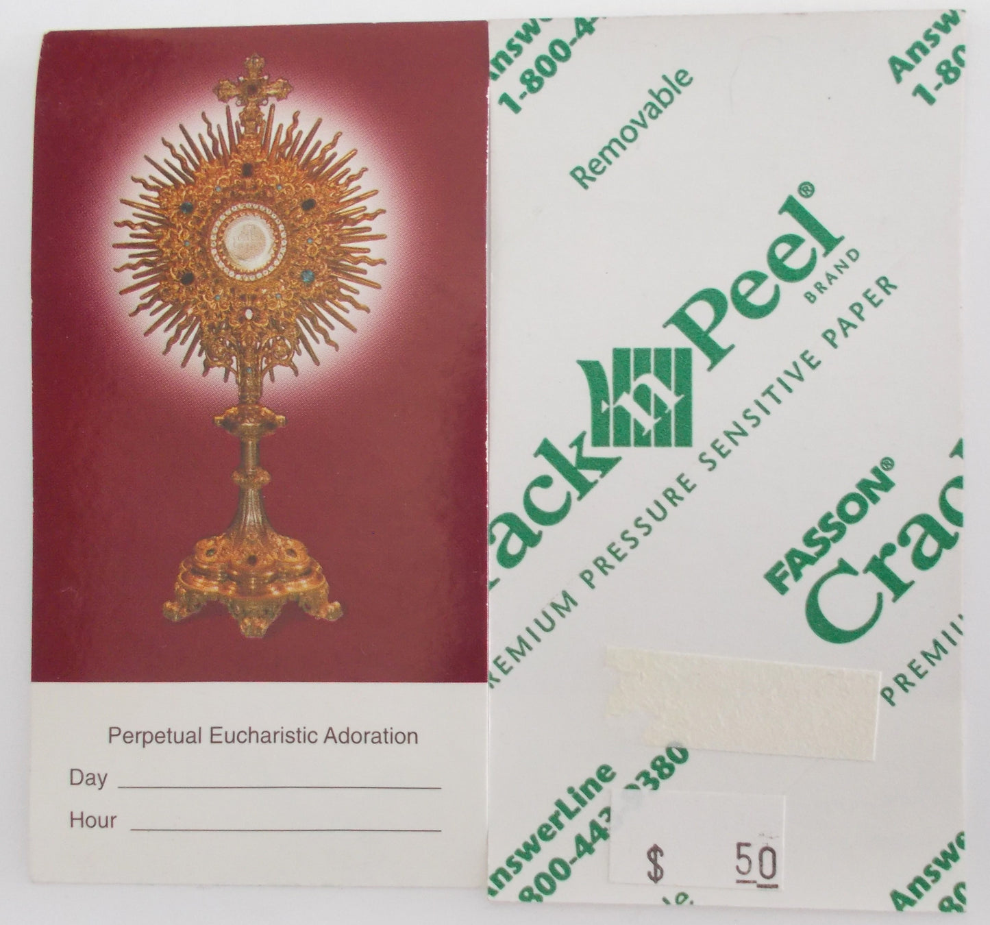 Perpetual Eucharistic Adoration Reminder Sticker