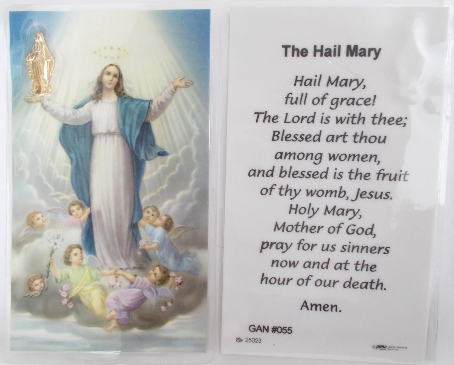 Laminated with Medal - Hail Mary