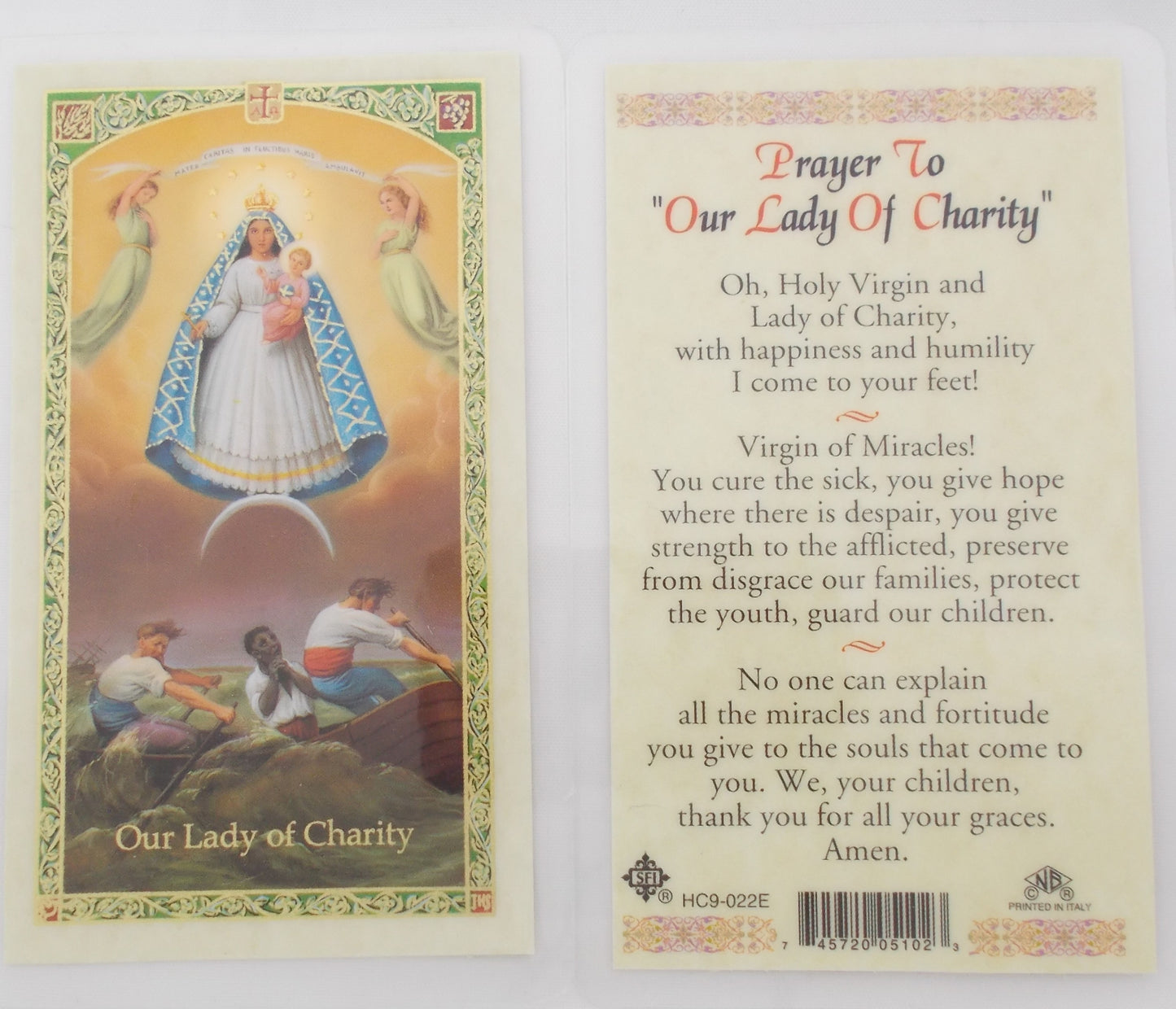 Laminated - Our Lady of Charity